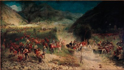 Tercera Guerra de Independencia Italiana: la Batalla de Bezzecca el 21/07/1866 de Felice Zennaro