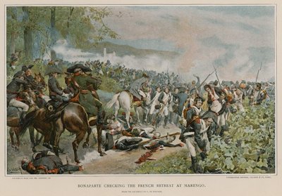 Bonaparte deteniendo la retirada francesa en Marengo de Felicien baron de Myrbach Rheinfeld