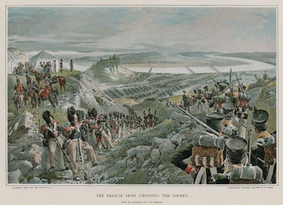 El ejército francés cruzando el Niemen de Felicien baron de Myrbach Rheinfeld
