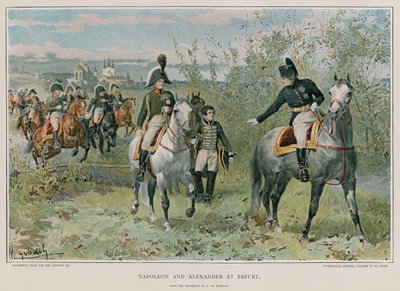 Napoleón y Alejandro en Erfurt de Felicien baron de Myrbach Rheinfeld