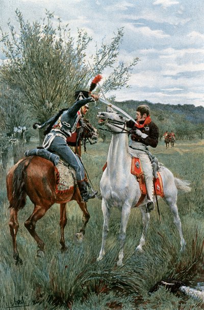 Príncipe Luis de Prusia y Sargento Guindey de Felicien baron de Myrbach Rheinfeld
