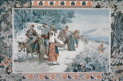 La partida para la vendimia en Dalmacia de Felicien baron de Myrbach Rheinfeld
