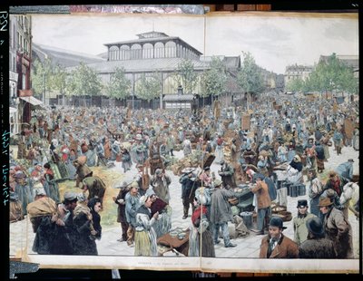 Vista de Les Halles, 1885 de Felicien baron de Myrbach Rheinfeld