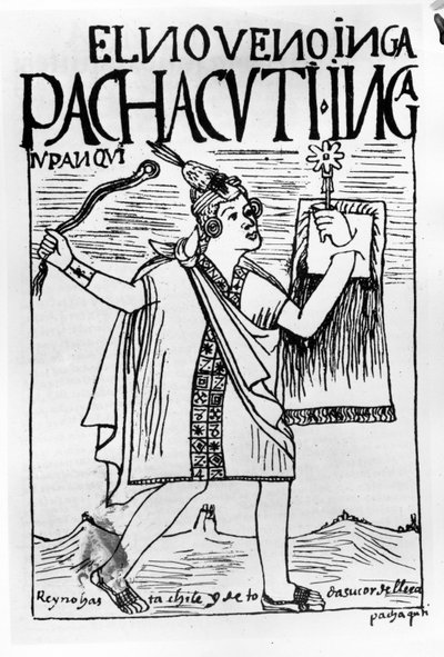 Pachacuti Inca, el noveno Sapa Inca de Felipe Huaman Poma de Ayala