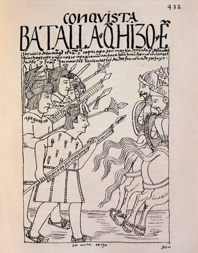 La conquista de Cuzco por los conquistadores españoles en 1533 de Felipe Huaman Poma de Ayala