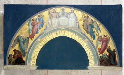 Boceto para la Eglise de la Trinité: Glorificación de la Trinidad, hacia 1864 (óleo sobre lienzo) de Felix Joseph Barrias