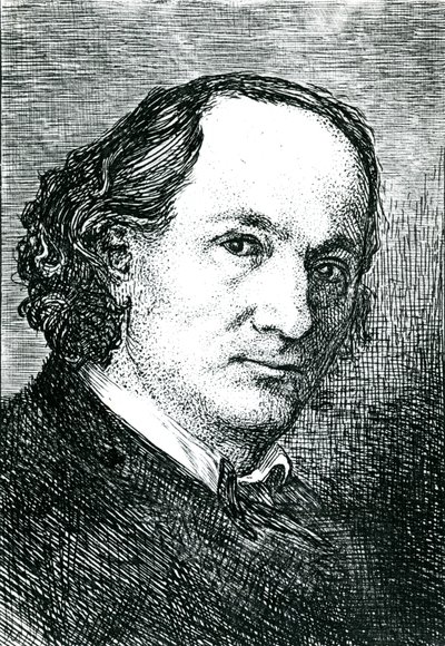 Charles Baudelaire (grabado) (foto en blanco y negro) de Felix (after) Bracquemond