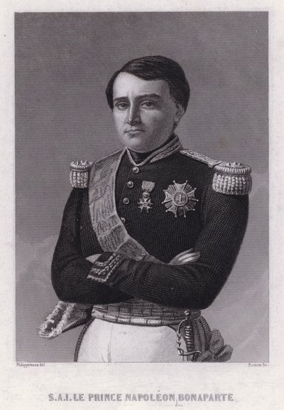 Príncipe Napoleón Bonaparte, hijo de Jerome, Rey de Westfalia, hermano menor del Emperador Napoleón I (grabado) de Felix (after) Philippoteaux