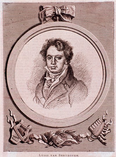Retrato del compositor alemán Ludwig van Beethoven de Felix Auguste Clement