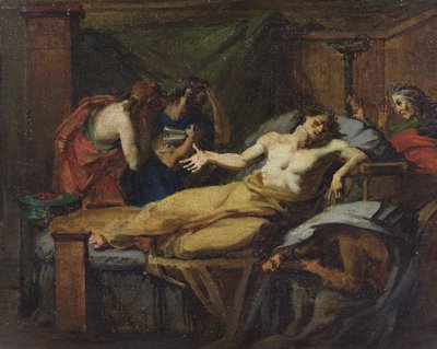 La muerte de Sócrates (470-399 a.C.) de Felix Auvray