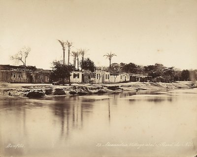 Alejandría, Egipto: un pueblo árabe en las orillas del Nilo de Félix Bonfils