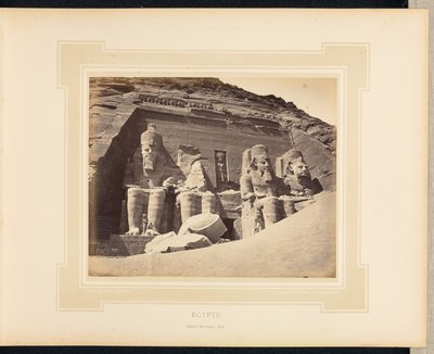 Egipto: templo de Abu Simbel, Nubia de Félix Bonfils