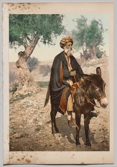 Mujeres musulmanas sirias en Beirut, traje de ciudad (hombre sobre un asno) de Félix Bonfils