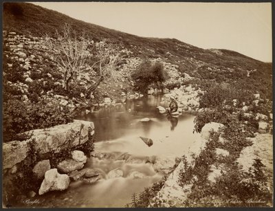 La fuente de Eliseo, Palestina de Félix Bonfils
