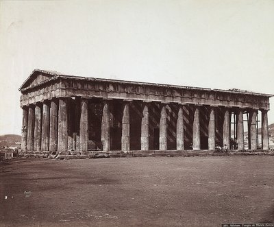 El Templo de Theseus en la Acrópolis de Atenas de Félix Bonfils