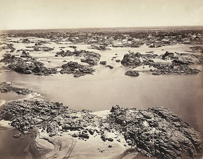 La primera catarata del Nilo, tomada en Phyloe, Egipto de Félix Bonfils