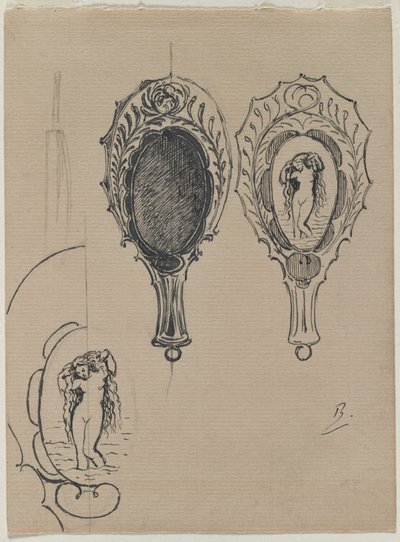 Diseño para un espejo de mano de Felix Bracquemond