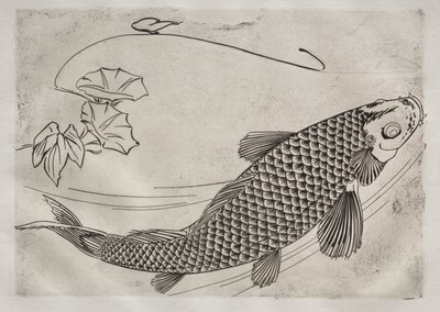 Servicio de Cena (servicio Rousseau): Pez grande en estilo japonés (n.º 19) de Felix Bracquemond