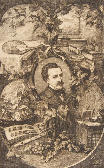 Frontispicio para Les Amis de la Nature de Champfleury, 1859 de Felix Bracquemond