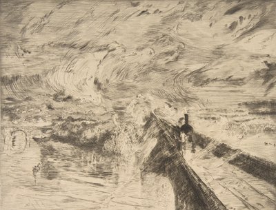 La locomotora, 1873 de Felix Bracquemond