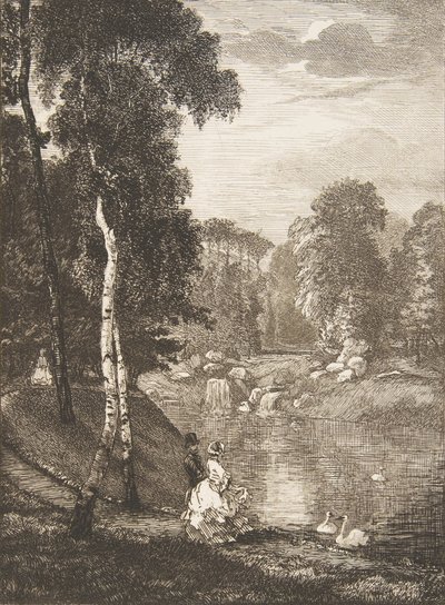 Le Bois de Boulogne, 1857 de Felix Bracquemond