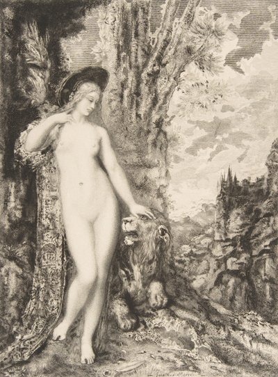 El león enamorado, 1886 de Felix Bracquemond