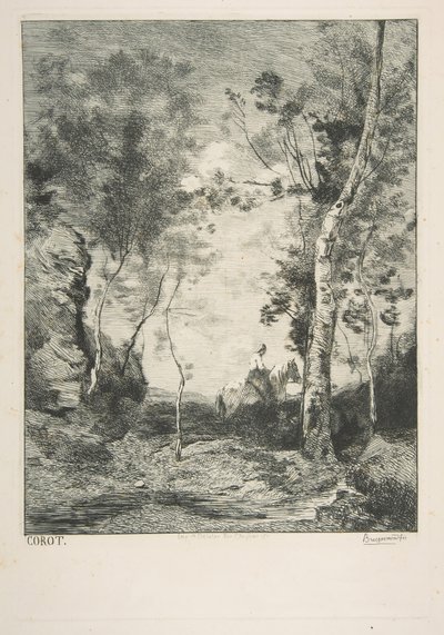 Le cheval blanc, 1858 de Felix Bracquemond