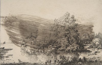 Granja en las orillas del Oise, 1868 de Felix Bracquemond
