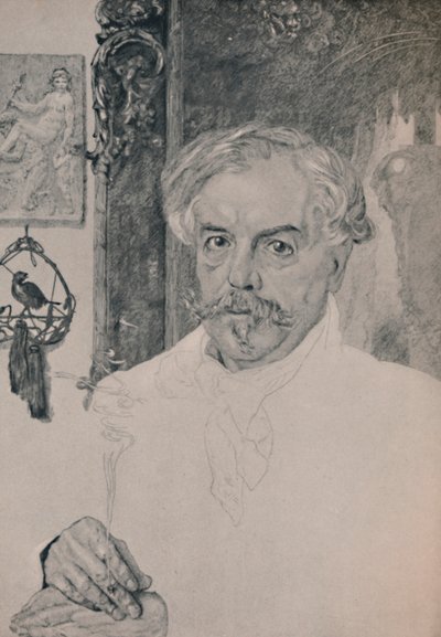 Retrato de Edmund De Goncourt, 1882 de Felix Bracquemond