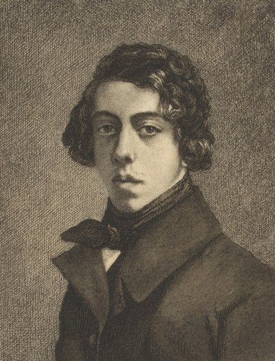 Retrato de Théodore Chassériau, 1893 de Felix Bracquemond