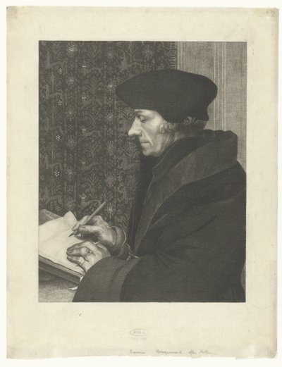 Retrato de Desiderius Erasmus de Felix Bracquemond