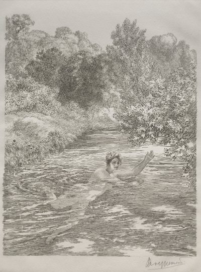El bañista de Felix Bracquemond