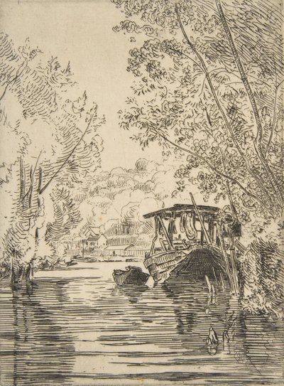 El Barco del Tintorero Bas-Meudon, ca. 1868 de Felix Bracquemond