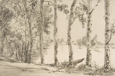 Trembles al borde del Sena, ca. 1884 de Felix Bracquemond