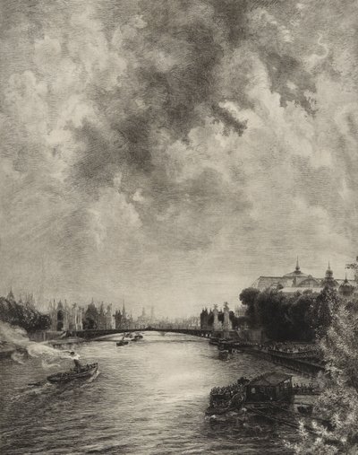 Sin título (Vista del Sena) de Felix Bracquemond