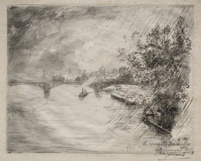 Vista del Puente de Saint-Pères de Felix Bracquemond