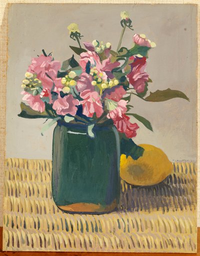 Un ramo de flores y un limón, 1924 de Felix Edouard Vallotton