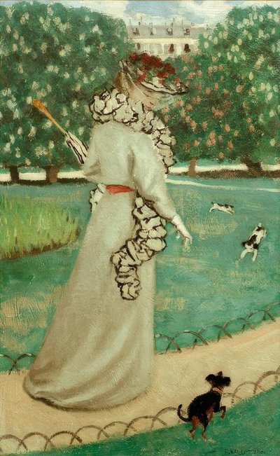 En el Jardín de Luxemburgo de Felix Edouard Vallotton