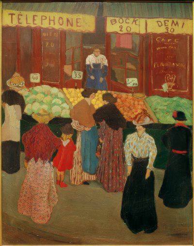 En el mercado de Felix Edouard Vallotton