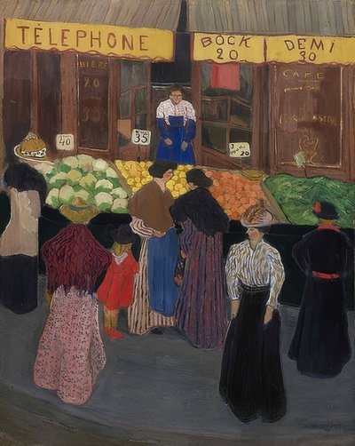 En el mercado (Au marché). Alrededor de 1895 de Felix Edouard Vallotton