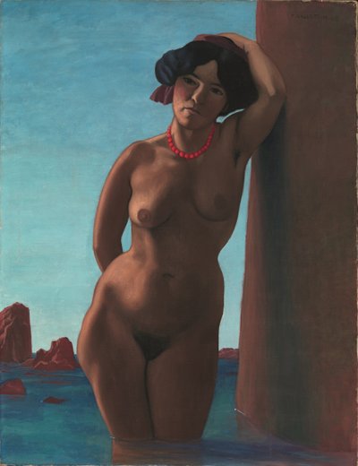 Baigneuse au rocher rouge, 1908 de Felix Edouard Vallotton