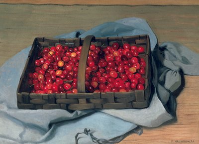 Cesta de cerezas de Felix Edouard Vallotton