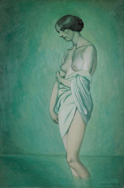 Bañista de perfil, efecto de verde y rosa, 1918 de Felix Edouard Vallotton