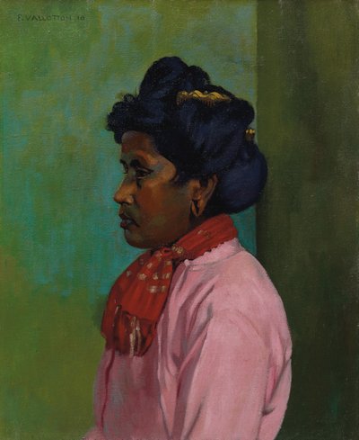 Mujer negra con blusa rosa, 1910 de Felix Edouard Vallotton