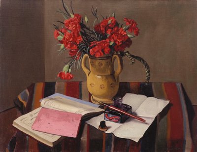 Claveles y libros de cuentas, 1925 de Felix Edouard Vallotton