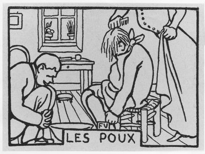 Cabeza de zanahoria: piojos, escrito por Jules Renard ed. Flammarion (ilustración) de Felix Edouard Vallotton