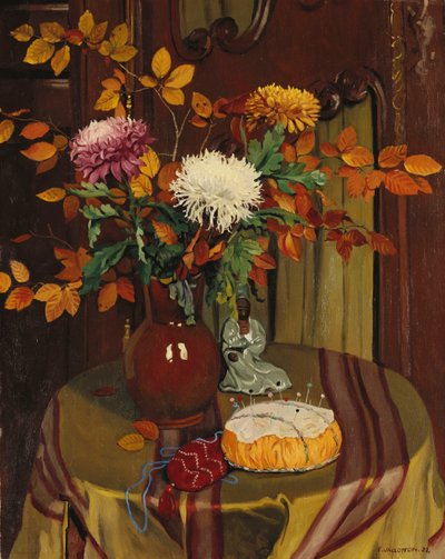 Crisantemos y Follaje de Otoño, 1922 de Felix Edouard Vallotton