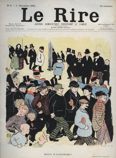 Portada del periódico "Le Rire", n°4, 1 de diciembre de 1894: Bleus d