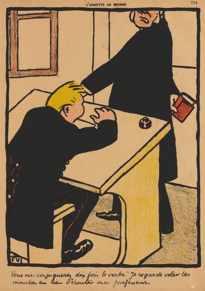 Crímenes y castigos XVII, 774: Conjugarás de Felix Edouard Vallotton