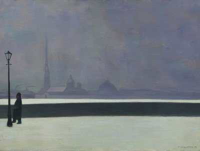 El Neva, ligera niebla. 1913 de Felix Edouard Vallotton